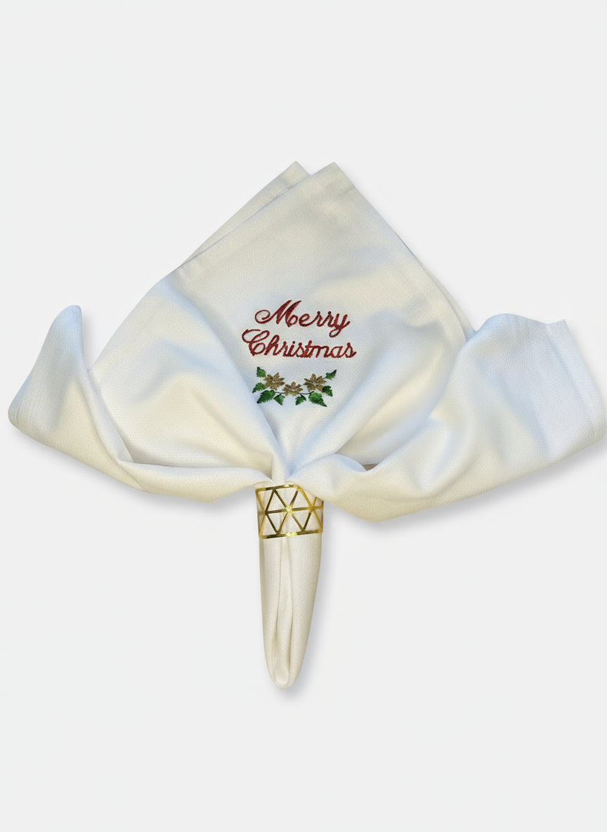 Embroidered Christmas Napkin