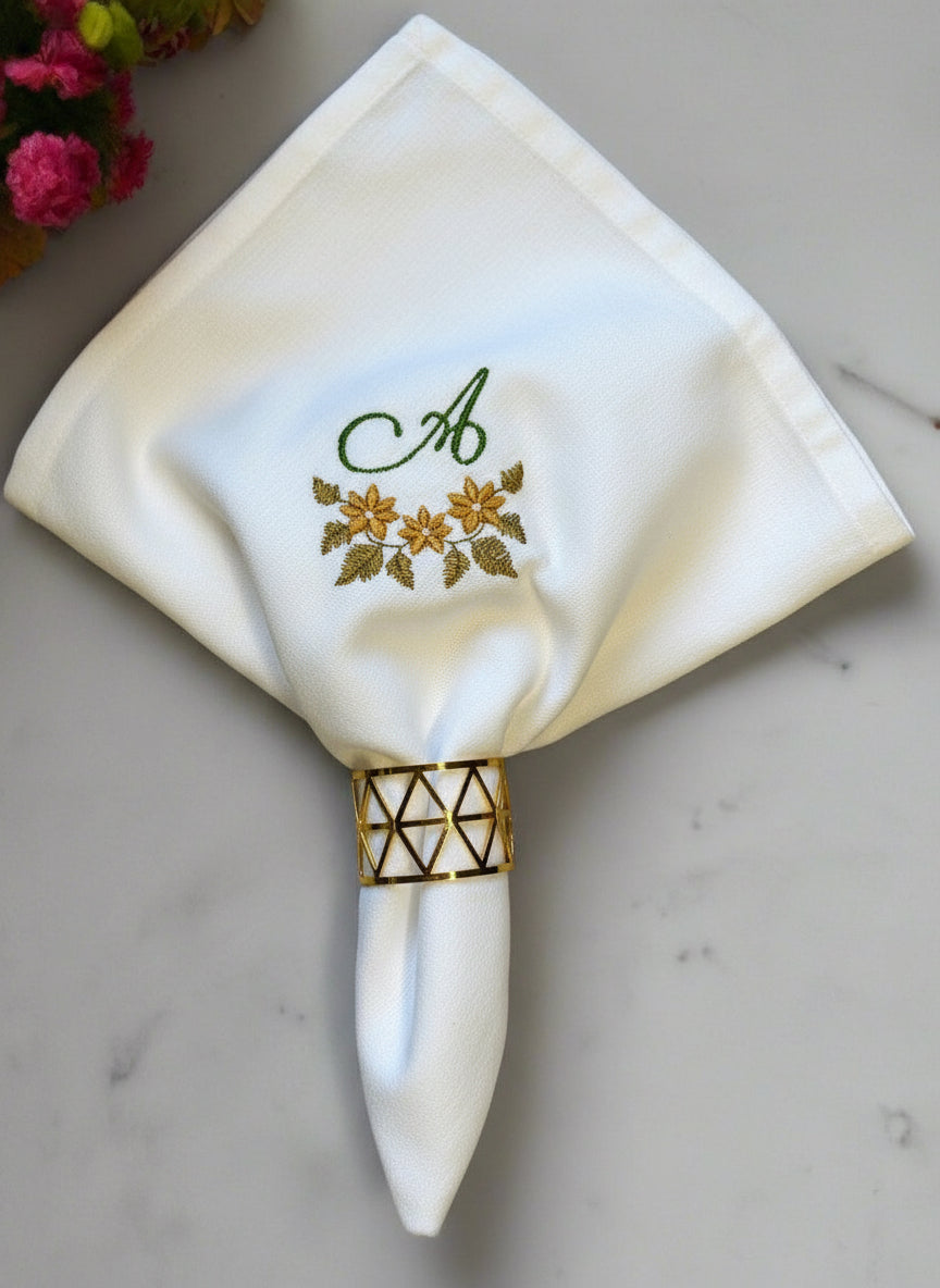 Embroidered Initial Napkin