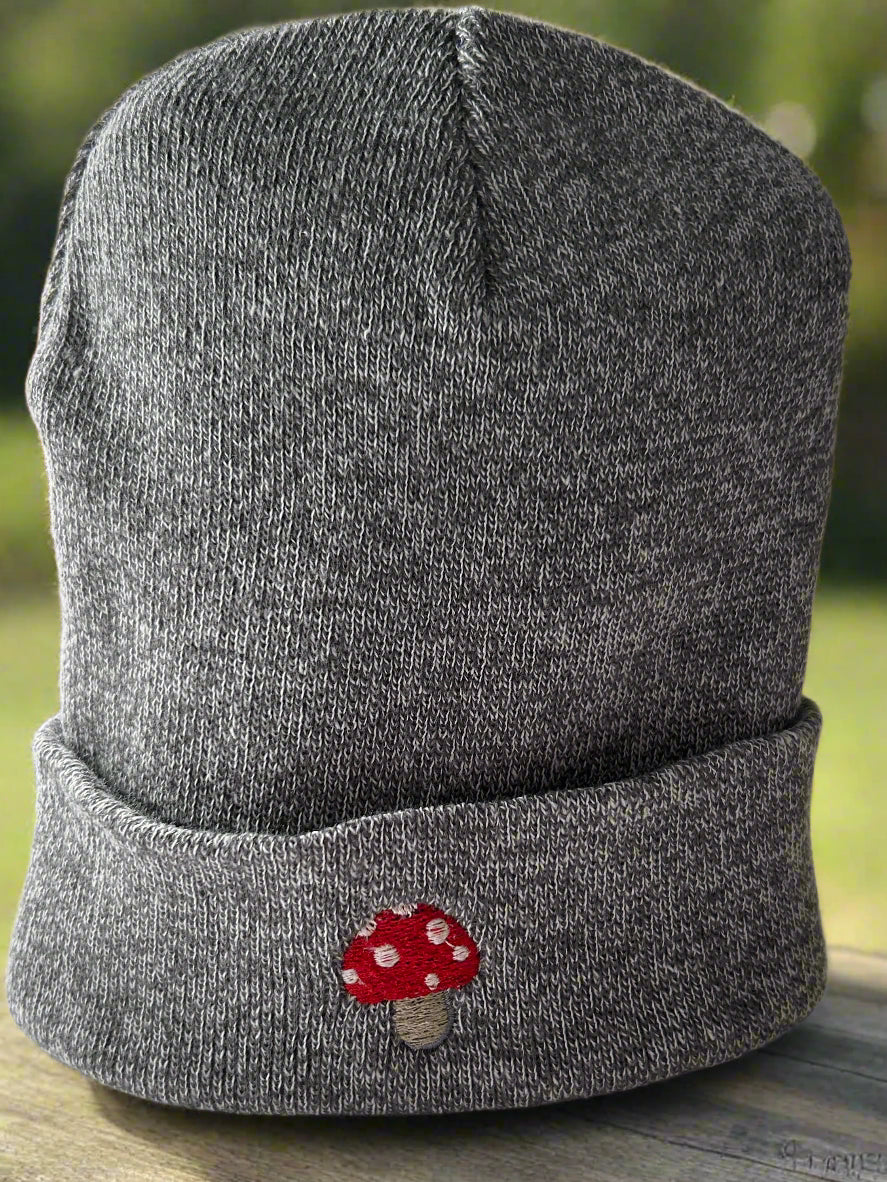 Mushroom embriodery beanie π