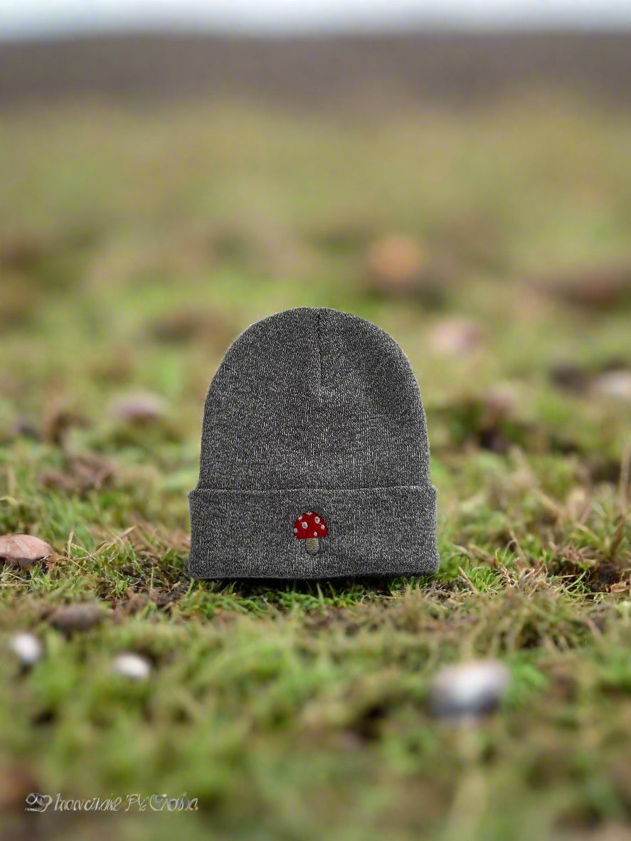 Mushroom embriodery beanie π
