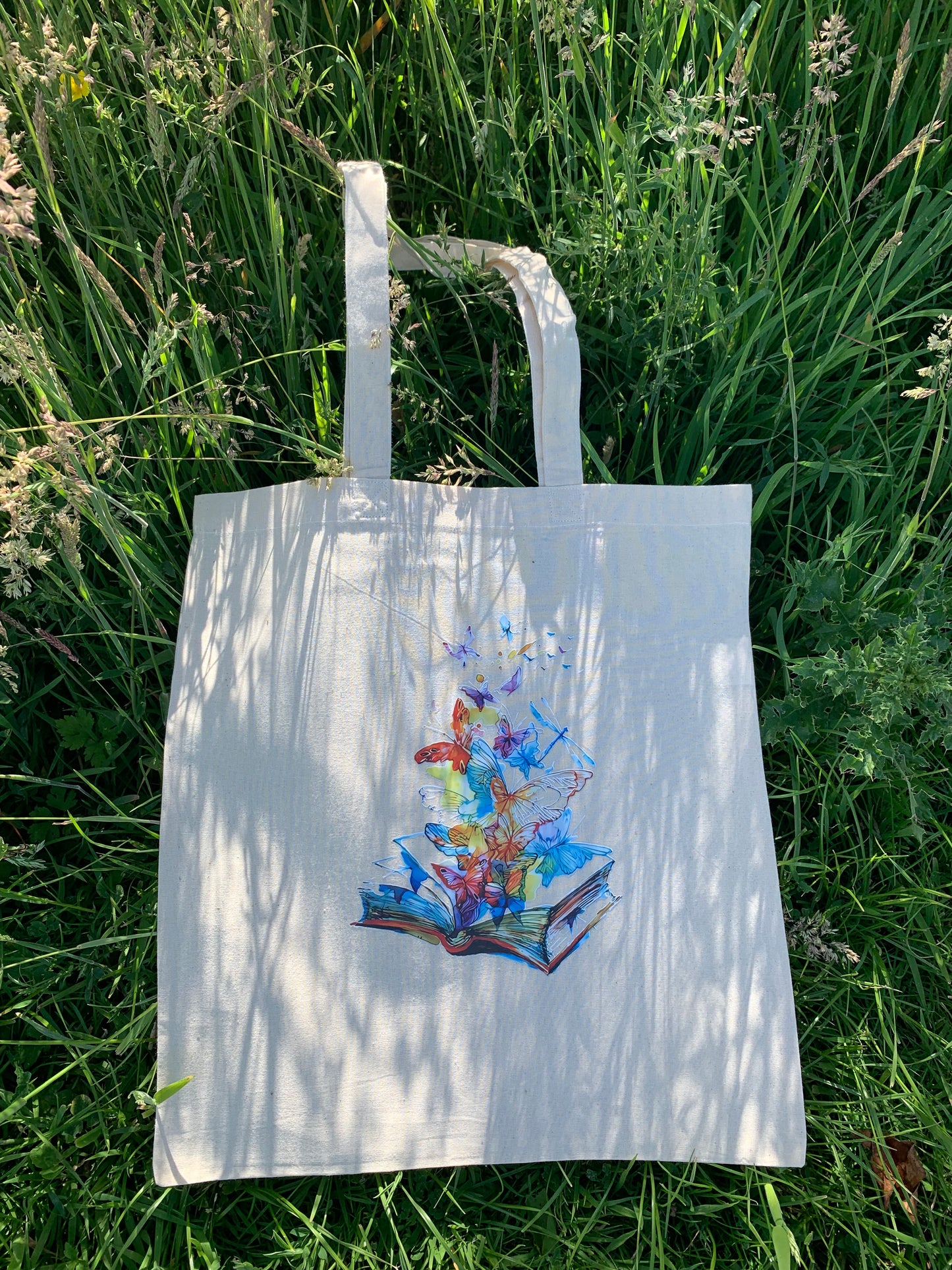 Heat-Transfer with Book Cotton Tote Bag
