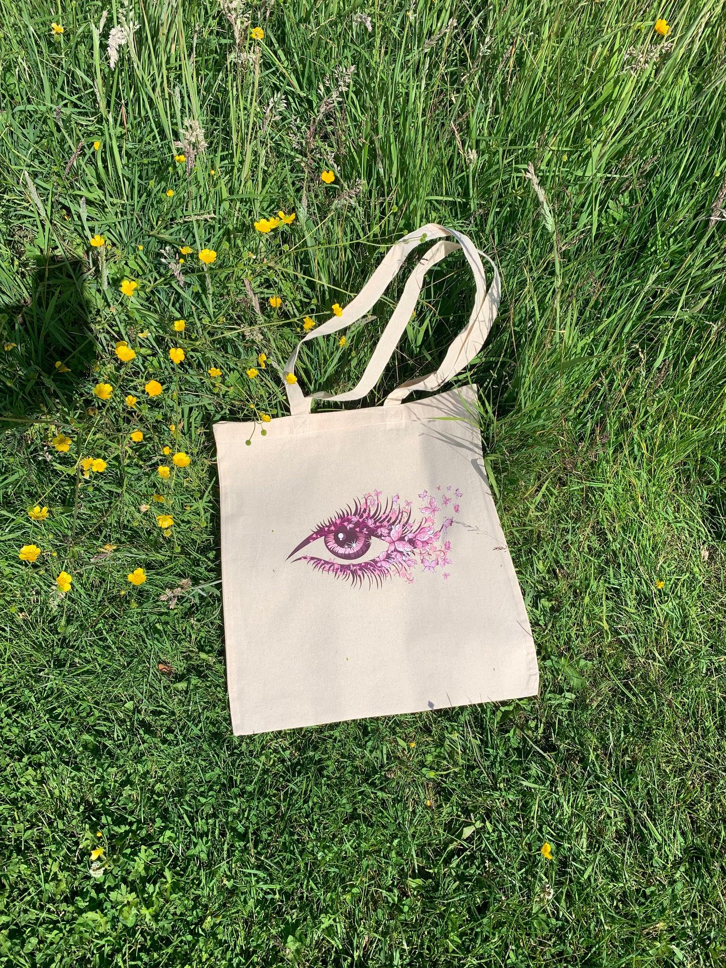 Heat-Transfer with Eye Cotton Tote Bag