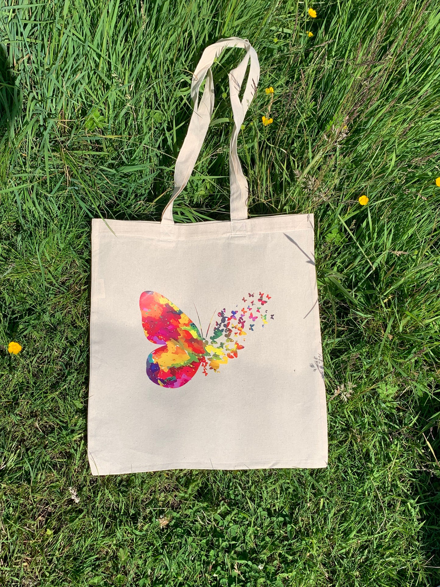 Heat-Transfer with 🦋 Butterfly Cotton Tote Bag