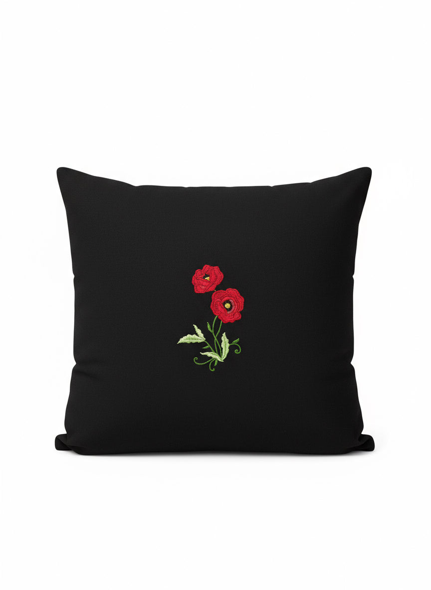 Embroidered Flower Cushion ๐น