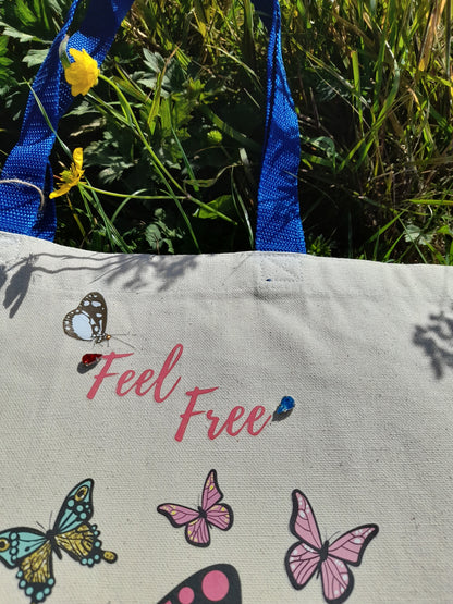 Heat-Transfer with 🦋 Butterflies  Canvas Tote Bag