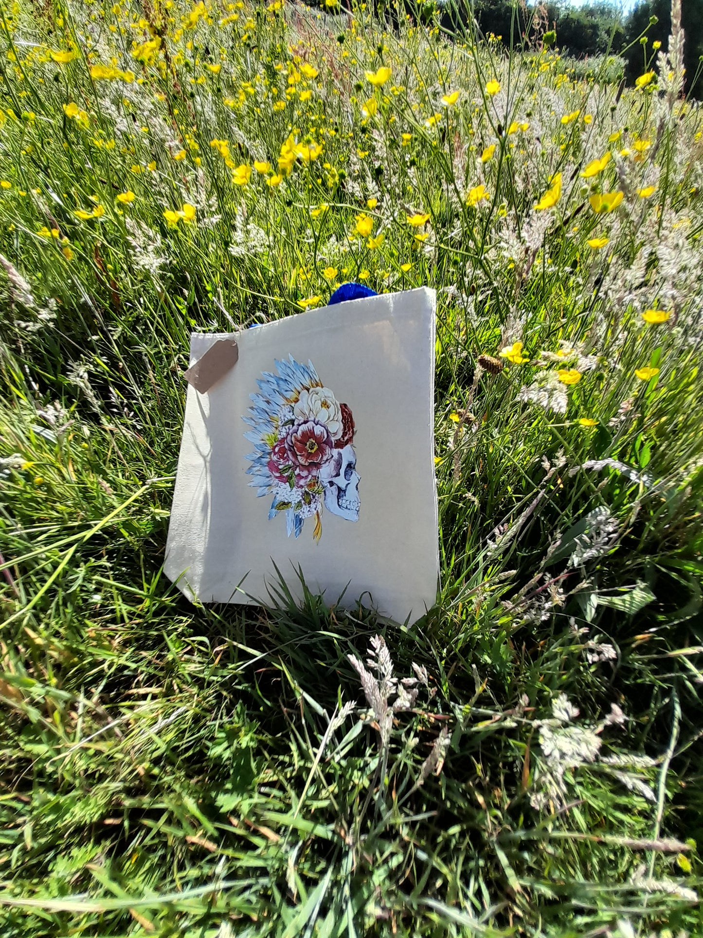 Flowers and Feathers Tote Bag