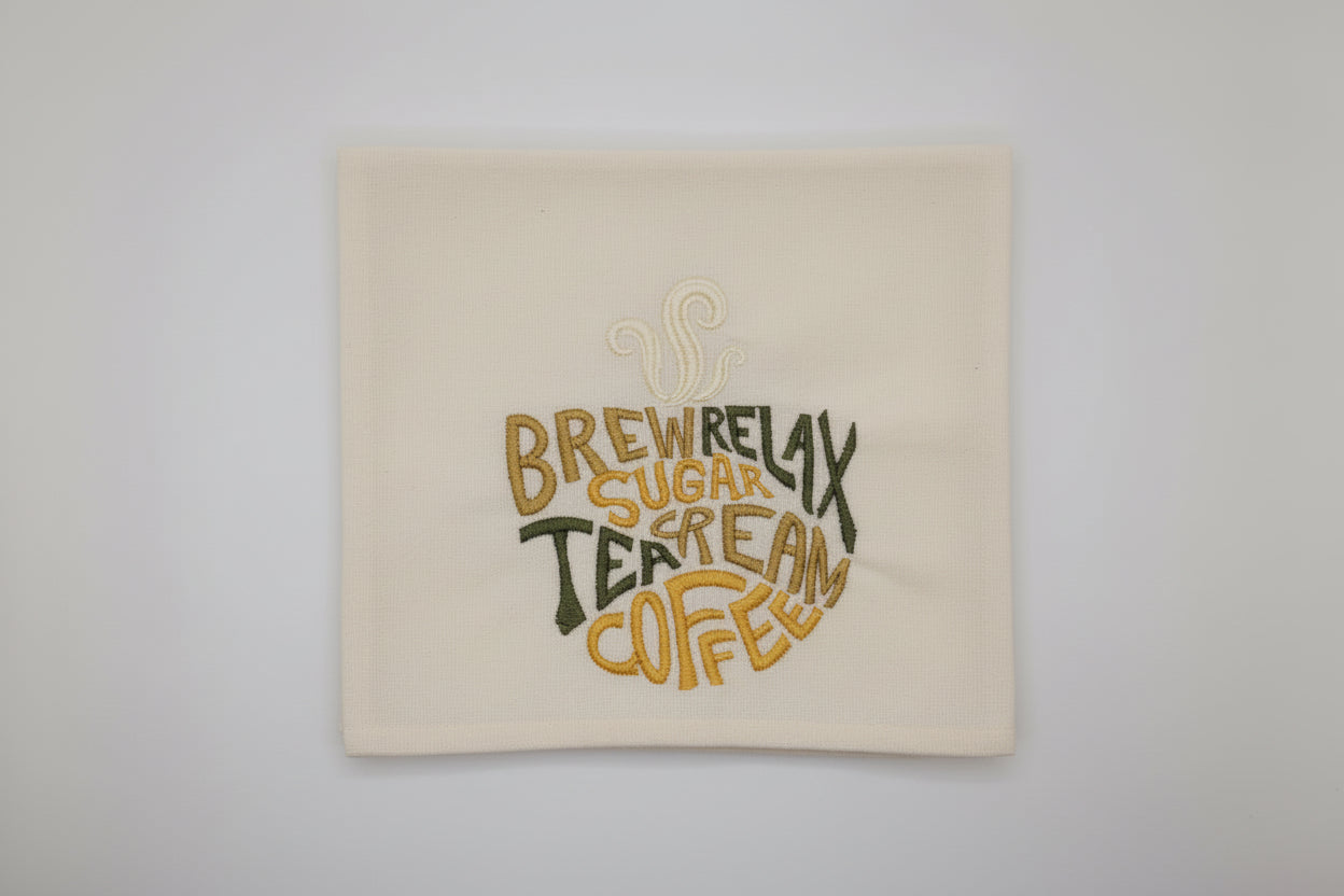 Embroidered Tea Towel ☕️