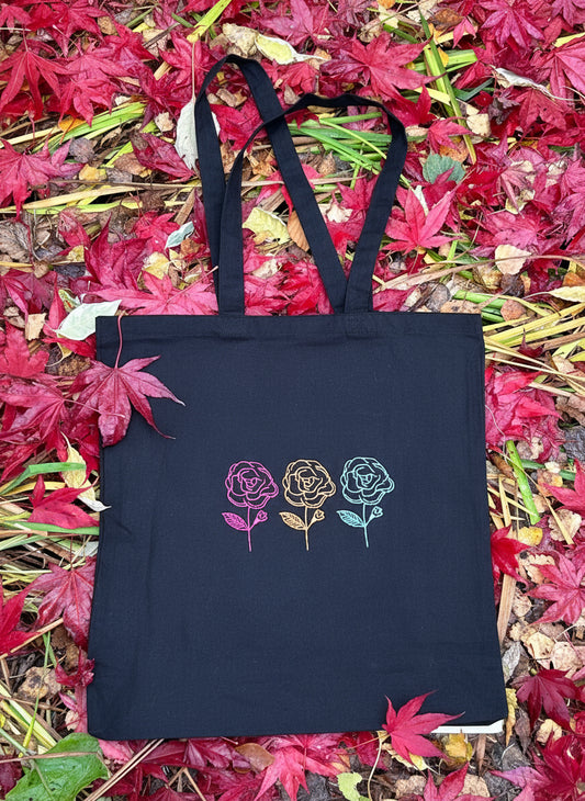 Embroidered Roses Tote Bag 🌹