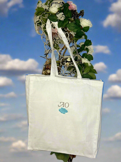 Tote Bag Personalised with Embroidered Initials
