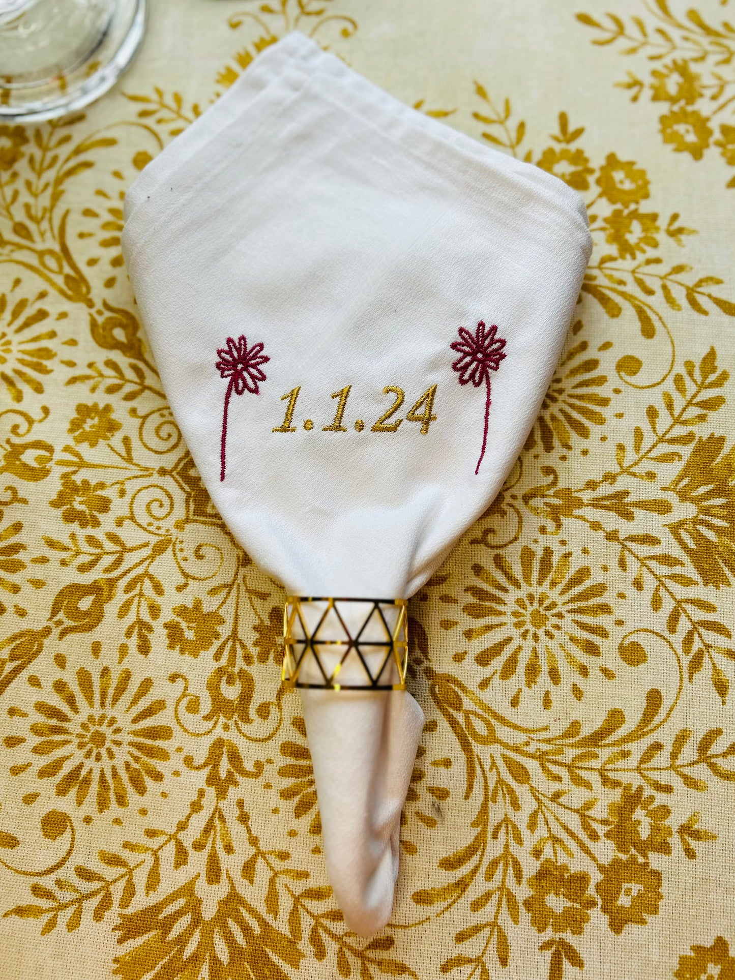 Personalised Date Napkin