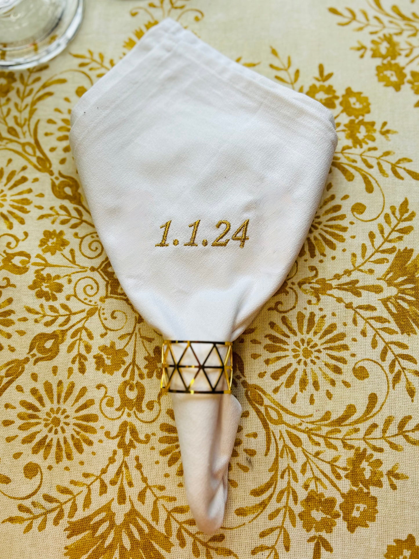 Personalised Date Napkin