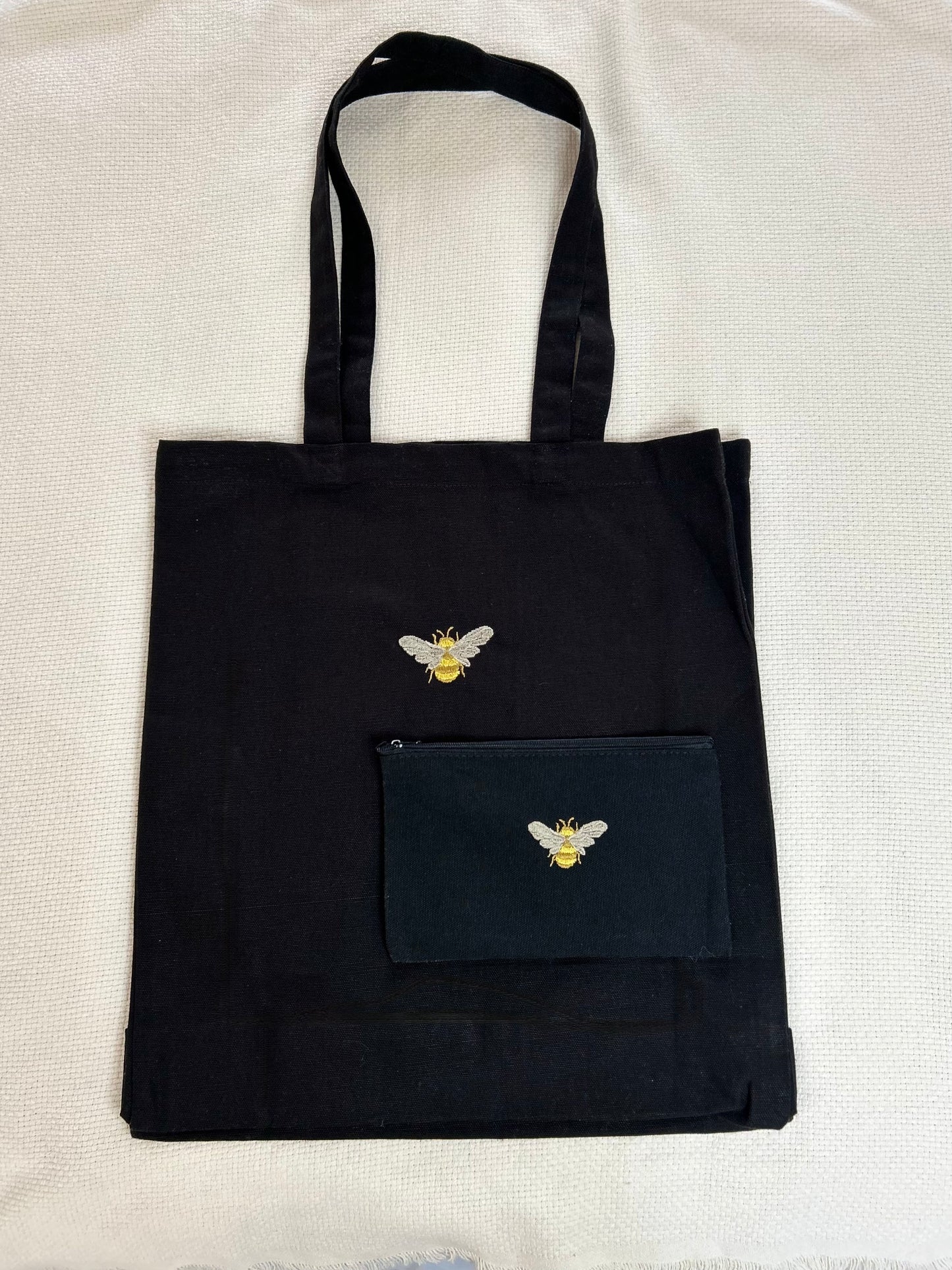 Bee Zipper Pouch and Tote Bag Set