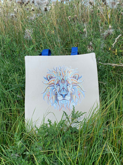 Heat-Transfer Canvas  Lion Tote Bag