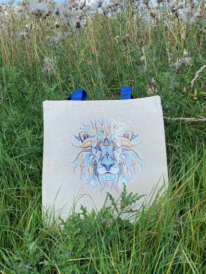 Heat-Transfer Canvas  Lion Tote Bag