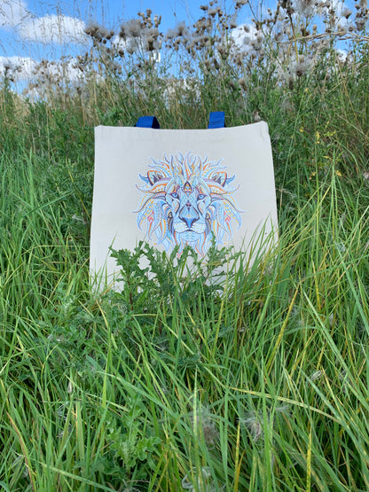 Heat-Transfer Canvas  Lion Tote Bag