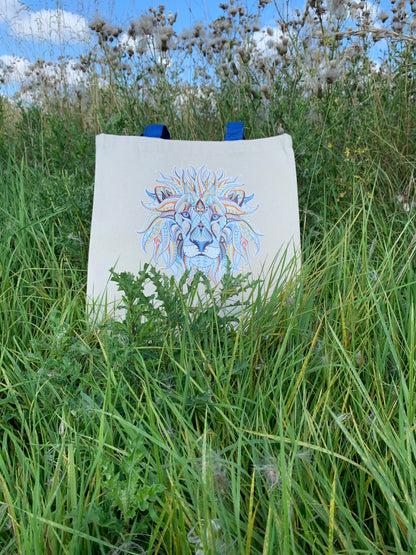 Heat-Transfer Canvas  Lion Tote Bag