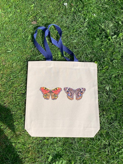 Heat-Transfer Canvas Twin 🦋 Butterflies' Tote Bag