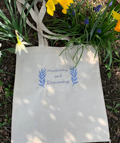 Manifesting and Dreaming Embroidered Tote Bag