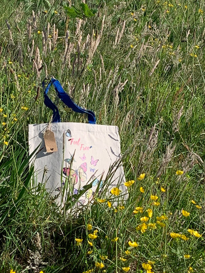 Heat-Transfer with 🦋 Butterflies  Canvas Tote Bag