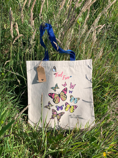 Heat-Transfer with 🦋 Butterflies  Canvas Tote Bag