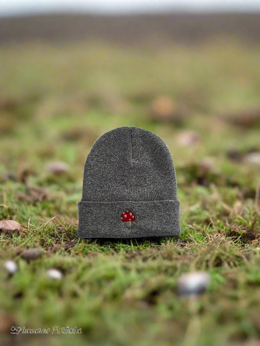 Mushroom embriodery beanie 🍄