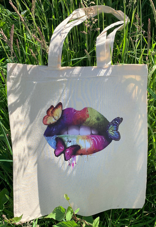 Mouth Motif Tote Bag 🦋