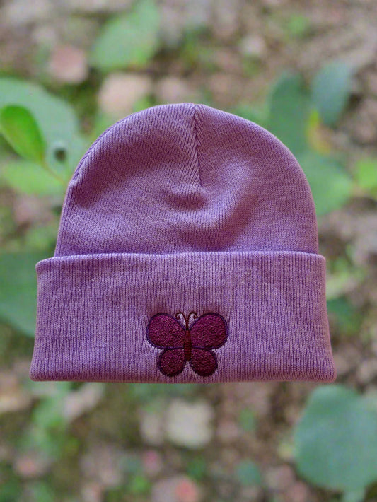 Butterfly embriodery beanie 🦋