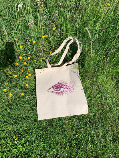 Heat-Transfer with Eye  Cotton Tote Bag