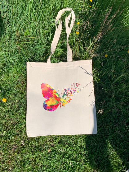 Heat-Transfer with 🦋 Butterfly  Cotton Tote Bag