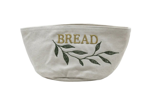 Floral Embroidered Canvas Bread Bag 🍃