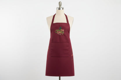 “Tea Time” Burgundy Embroidered Apron ☕️